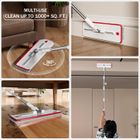 SM002-32B Mop and Bucket Set, Flat Mop and Bucket System with Separate Dirty and Clean Water, 3-Compartment Wall Cleaner Mop, Flat Mops for Floor Cleaning