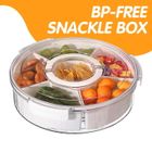 6 Compartments Divided Serving Snack Tray