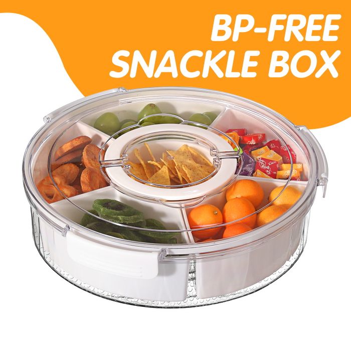 6 Compartments Divided Serving Snack Tray