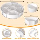 6 Compartments Divided Serving Snack Tray