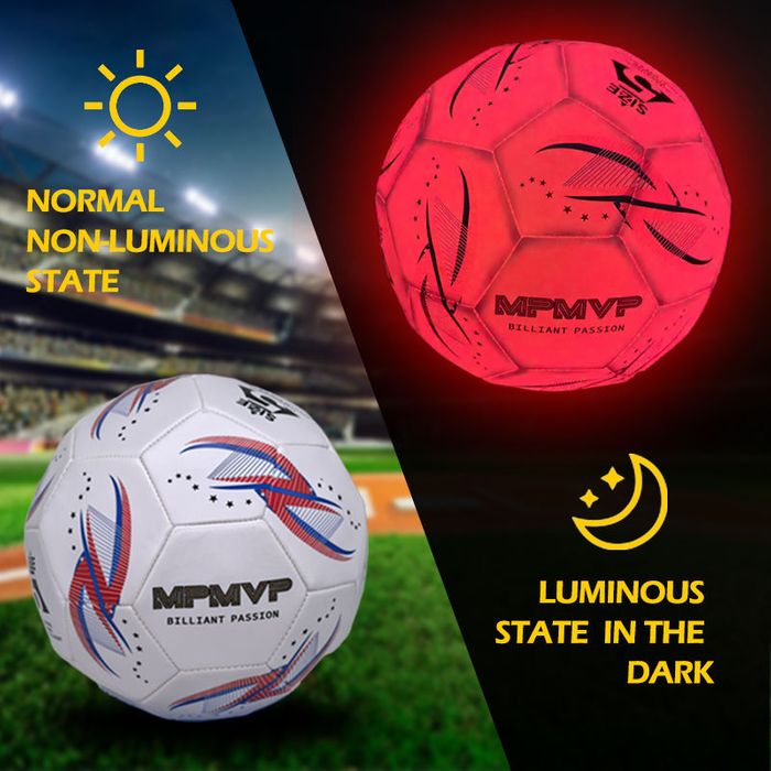 Rechargeable LED light up stitching soccer