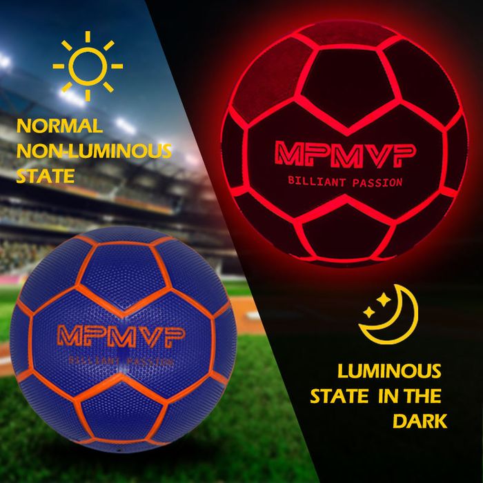 Rechargeable LED light up rubber soccer