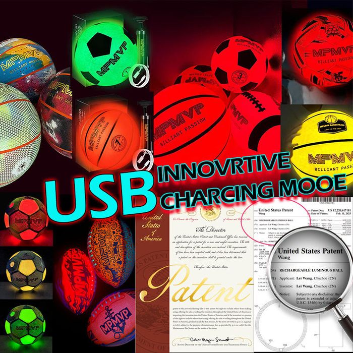 Rechargeable color changing LED light up American Football