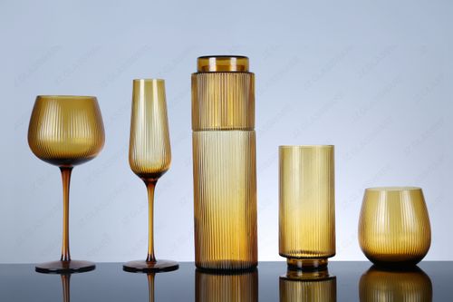 Amber Pie range _JZ GLASSWARE _DRINKWARE_TABLETOP_RIBBED