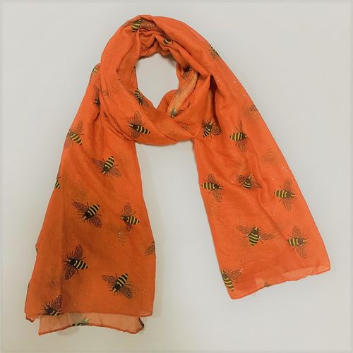 RC22162-BEE PRINT ECO FRIENDLY SCARF
