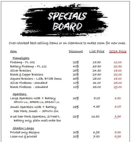 Specials Board