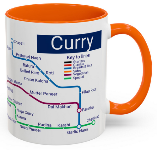 Curry metro mug - from Naan to Korma
