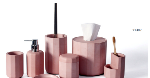 Colorful Bath accessories.