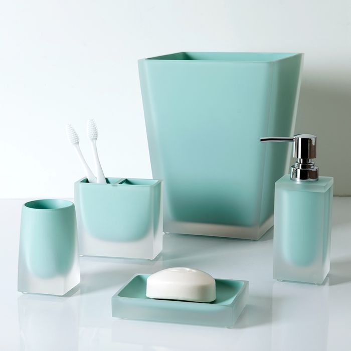 Colorful Bath accessories.