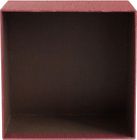 Textured Burgundy Box with Cream Lid, Satin Decorative Ribbon