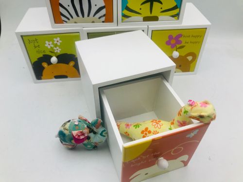Children's Stackable Tabletop Cube Drawers