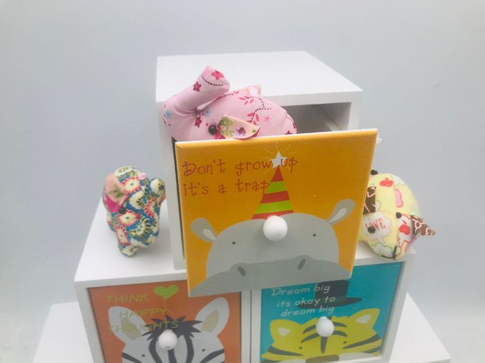 Children's Stackable Tabletop Cube Drawers