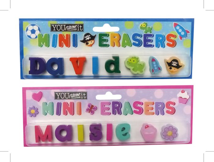 Personalised Mini Erasers