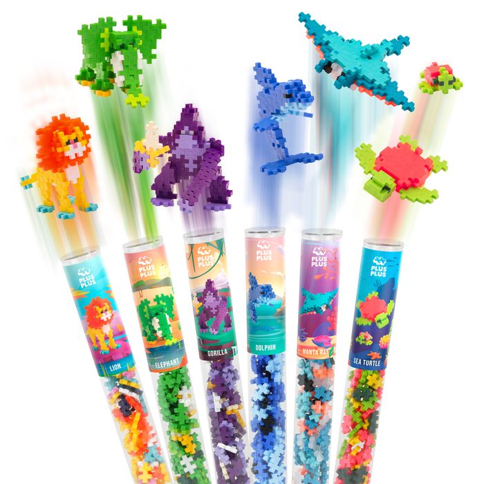 Plus-Plus Tubes including NEW! Animal Tubes