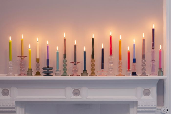 Coloured Dinner Candles