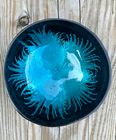 Feather painted Lacquered Coconut Bowls