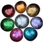 Feather painted Lacquered Coconut Bowls