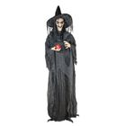 Head turnning standing witch w/apple halloween animatronics