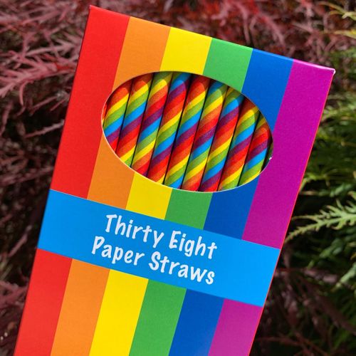 Rainbow Paper Straws