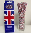 Union Jack Paper Straws