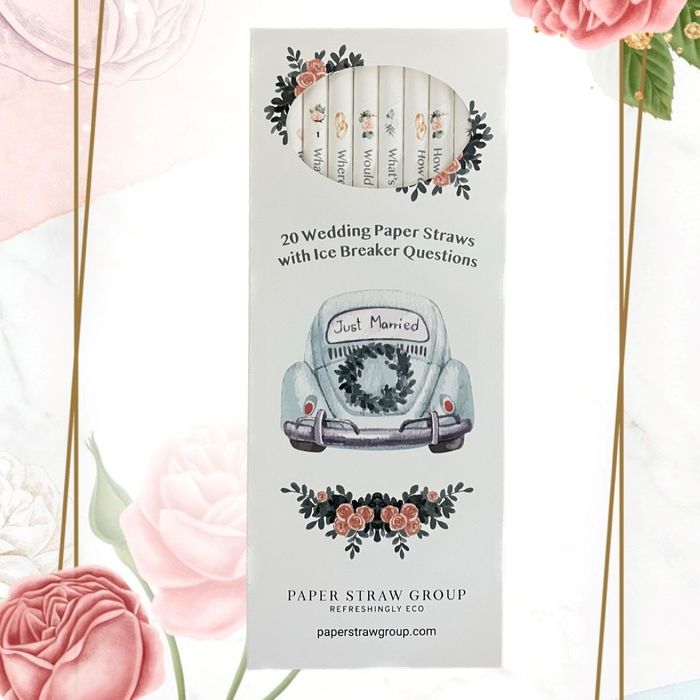 Wedding Conversation Starter Straws