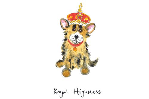 Royal Highness dog card
