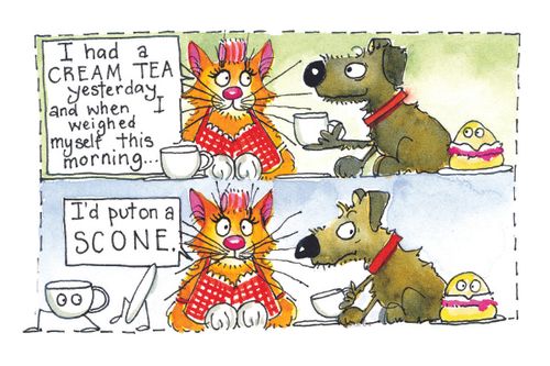 Cream tea greetings card