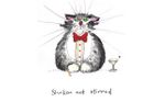 Shaken not stirred cat card