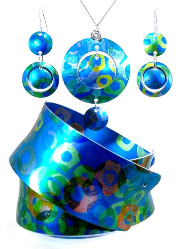 Jamboree bangles, pendant and earrings