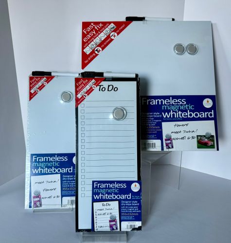Frameless Magnetic Whiteboard easy fix no screws