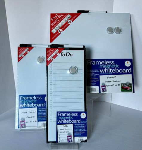 Frameless Magnetic Whiteboard easy fix no screws