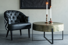 Santa Cruz Etched Brass Finish Coffee Table