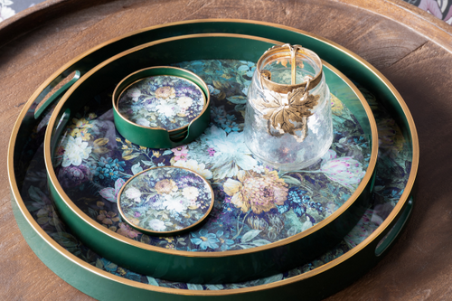 Laura Ashley Mathilde Print Set Of 2 Trays