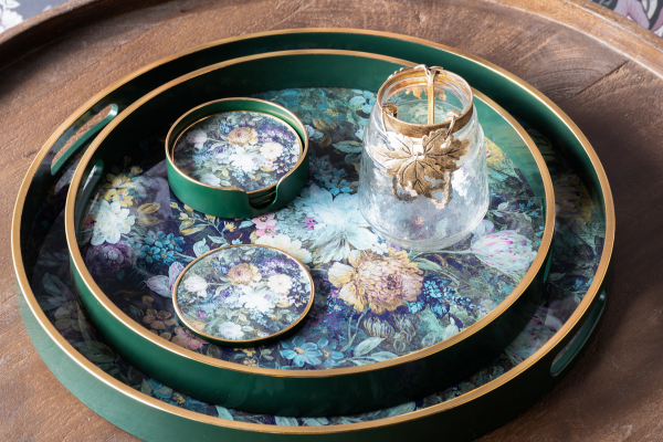 Laura Ashley Mathilde Print Set Of 2 Trays