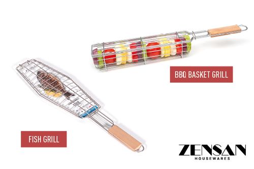 FISH GRILL AND BBQ BASKET GRILL