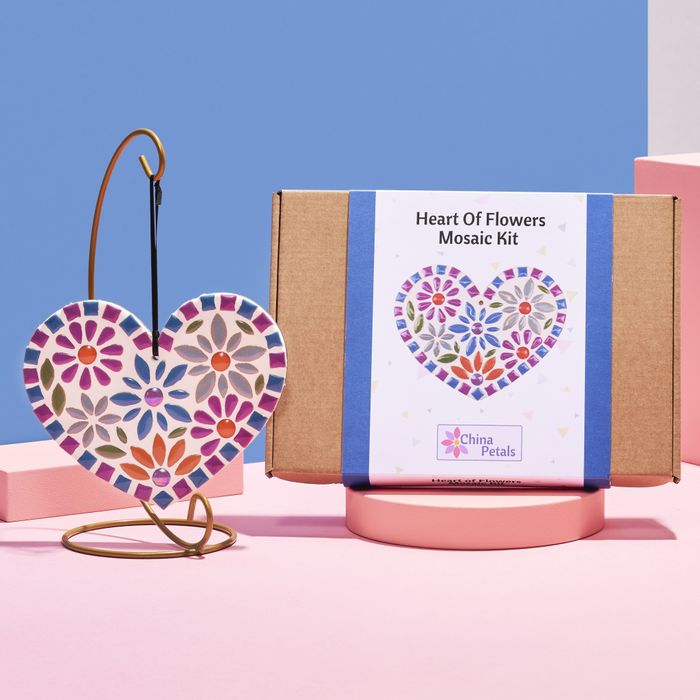 Heart Of Flowers Mosaic Kit