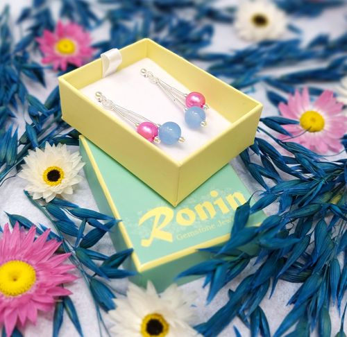 Cornflower earrings by Ronin Jewellery