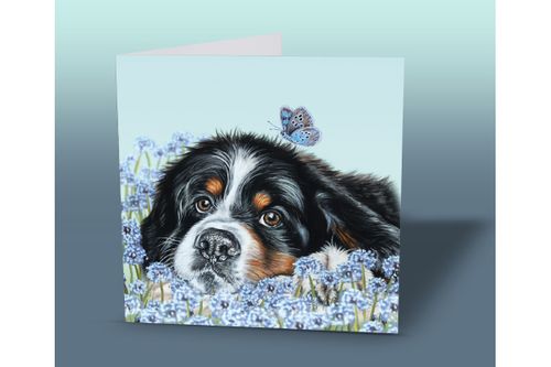 Bernese Mountain Dog Puppy Greeting Card