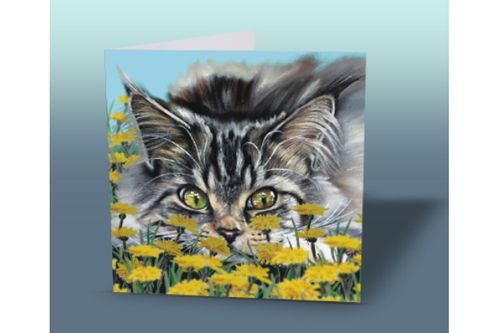 Siberian Cat Greeting Card