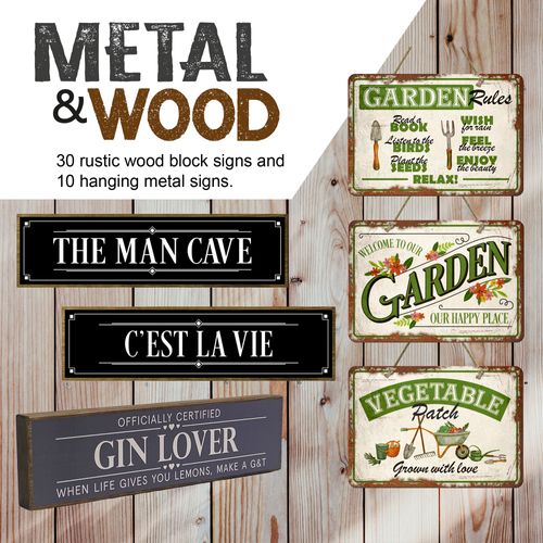 Metal & Wood Signs