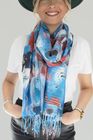 LS156- Ladies lightweight dog print scarf