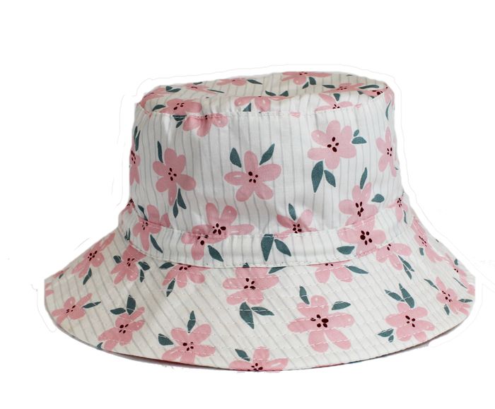 C746- GIRLS FLOWER PRINT BUSH HAT