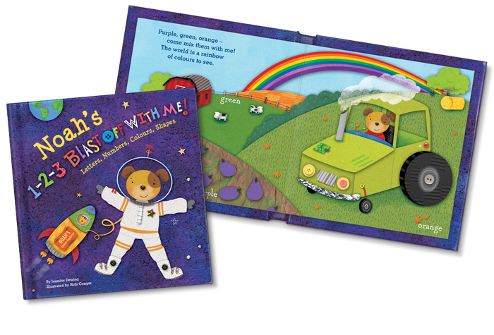 1-2-3 Blast Off With Me Personalised Board Book