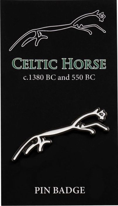 CELTIC WHITE HORSE 3D PIN BADGE