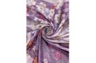 Summer Floral Stripe Frayed Scarf - Purple