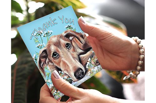 Lurcher Thank You Card
