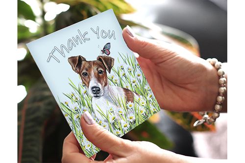 Jack Russell Terrier Thank You Card