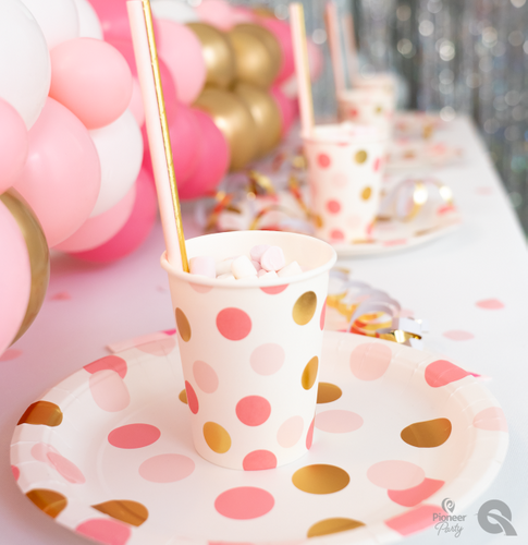Pink and Gold Partyware
