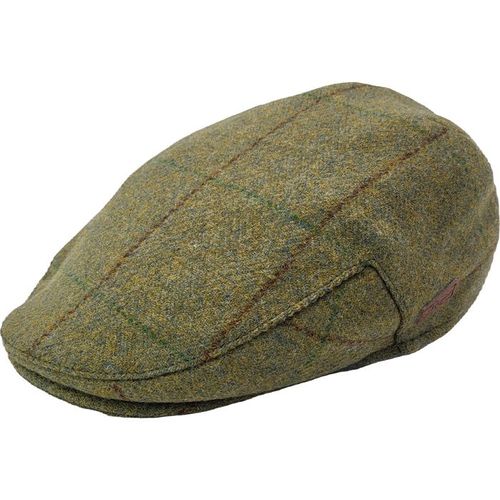 Classic Wool Olive Check Flat Cap