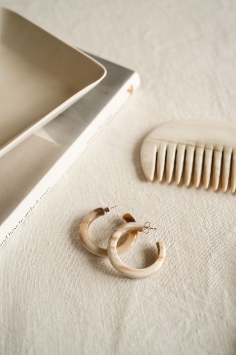 Horn Hoop Earrings
